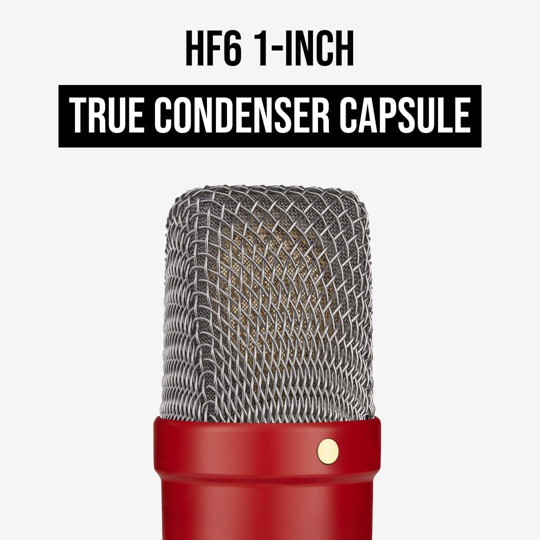 imageRDE NT1 Signature Series LargeDiaphragm Condenser Microphone with Shock Mount Pop Filter and XLR Cable for Music Production Vocal Recording Streaming and Podcasting GreenRed