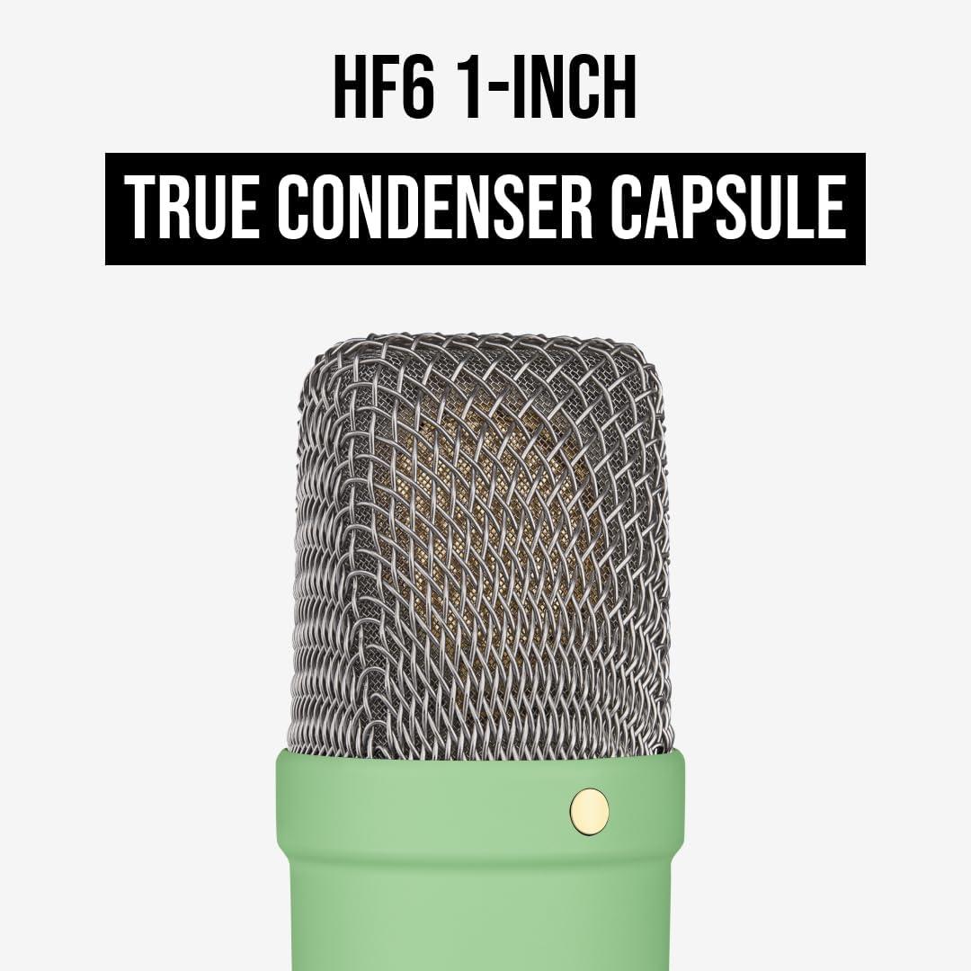 imageRDE NT1 Signature Series LargeDiaphragm Condenser Microphone with Shock Mount Pop Filter and XLR Cable for Music Production Vocal Recording Streaming and Podcasting GreenGreen