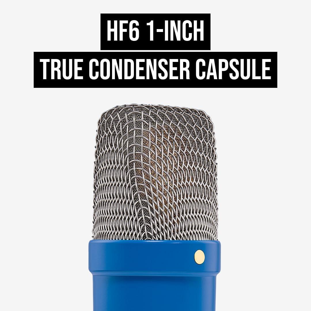 imageRDE NT1 Signature Series LargeDiaphragm Condenser Microphone with Shock Mount Pop Filter and XLR Cable for Music Production Vocal Recording Streaming and Podcasting Cobalt