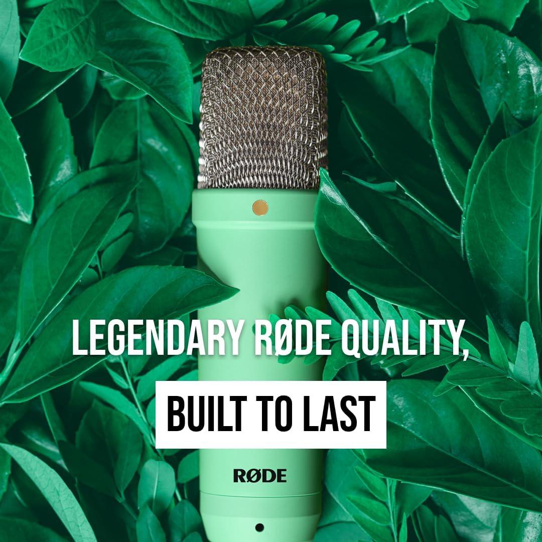 imageRDE NT1 Signature Series LargeDiaphragm Condenser Microphone with Shock Mount Pop Filter and XLR Cable for Music Production Vocal Recording Streaming and Podcasting GreenGreen