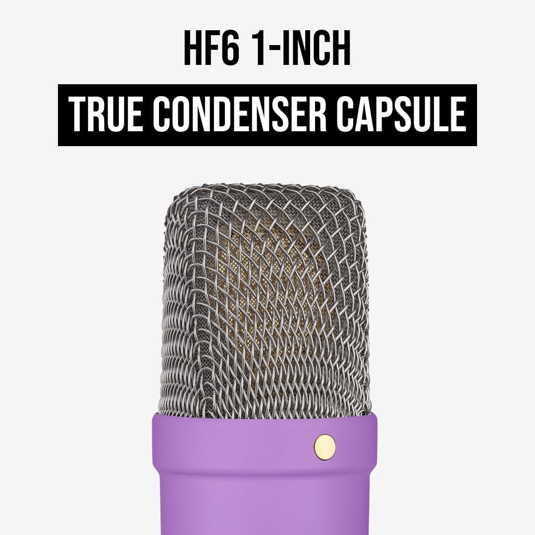 imageRDE NT1 Signature Series LargeDiaphragm Condenser Microphone with Shock Mount Pop Filter and XLR Cable for Music Production Vocal Recording Streaming and Podcasting GreenPurple