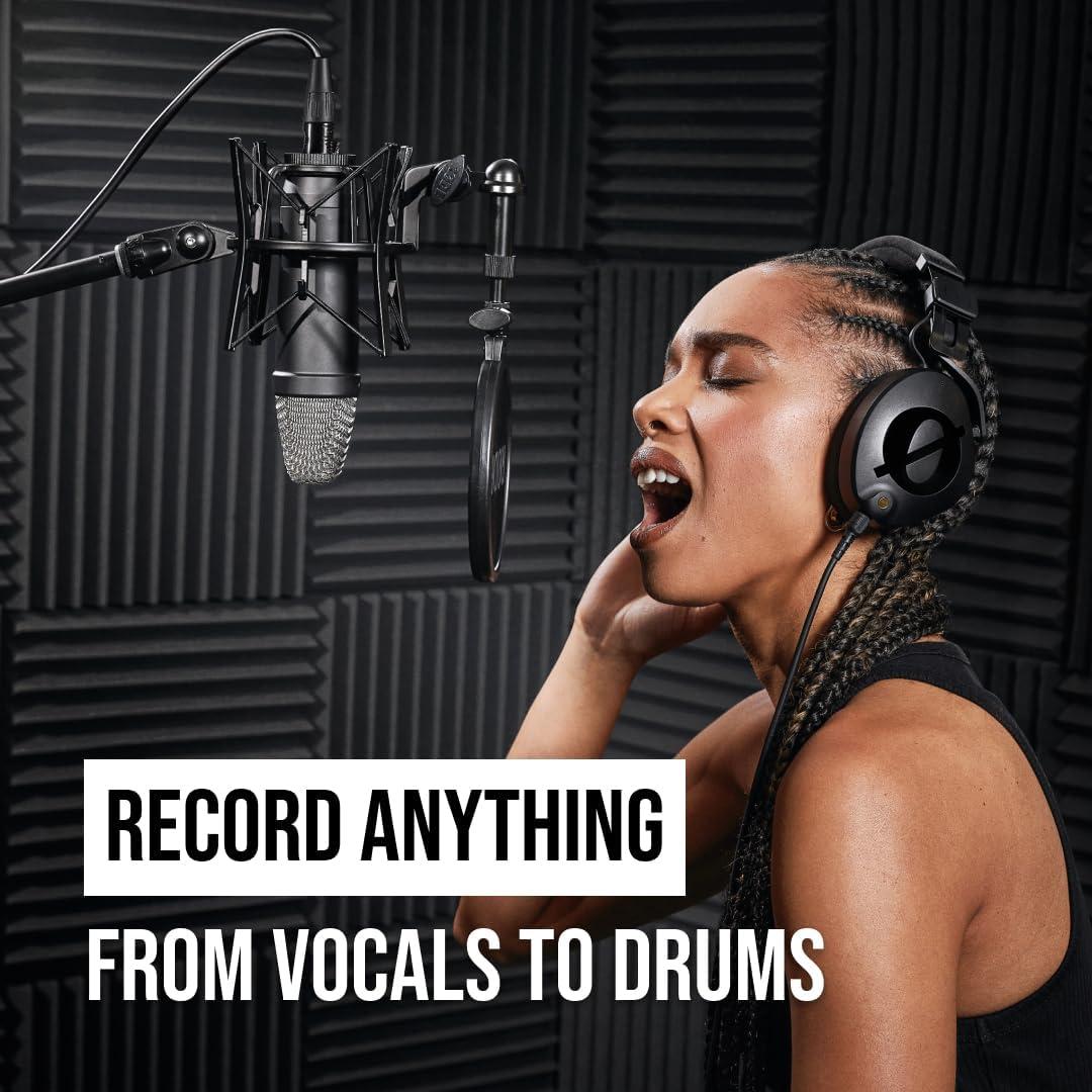 imageRDE NT1 Signature Series LargeDiaphragm Condenser Microphone with Shock Mount Pop Filter and XLR Cable for Music Production Vocal Recording Streaming and Podcasting GreenBlack