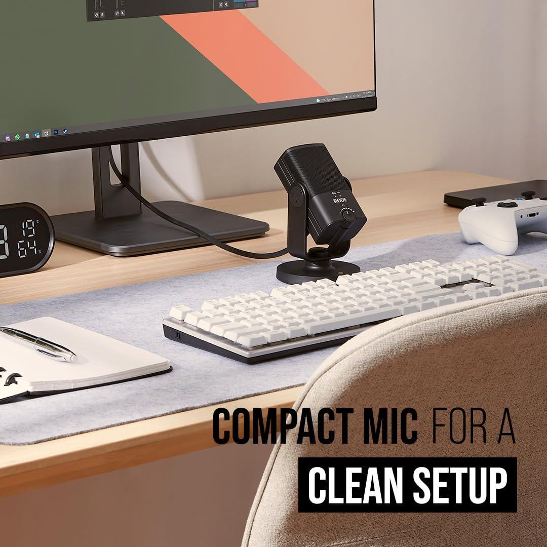imageRDE NTUSB Versatile Studioquality Condenser USB Microphone with Pop Filter and Tripod for Streaming Gaming Podcasting Music Production Vocal and Instrument RecordingBlack