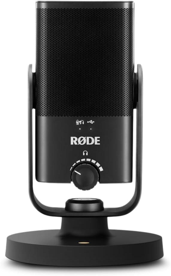imageRDE NTUSB Versatile Studioquality Condenser USB Microphone with Pop Filter and Tripod for Streaming Gaming Podcasting Music Production Vocal and Instrument RecordingBlack