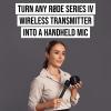 imageRDE Interview GO Handheld Adaptor Wireless Microphones Black
