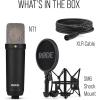 imageRDE NT1 Signature Series LargeDiaphragm Condenser Microphone with Shock Mount Pop Filter and XLR Cable for Music Production Vocal Recording Streaming and Podcasting GreenBlack