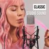 imageRDE NT1 Signature Series LargeDiaphragm Condenser Microphone with Shock Mount Pop Filter and XLR Cable for Music Production Vocal Recording Streaming and Podcasting GreenPink