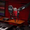 imageRDE NT1 Signature Series LargeDiaphragm Condenser Microphone with Shock Mount Pop Filter and XLR Cable for Music Production Vocal Recording Streaming and Podcasting GreenRed