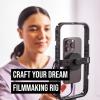 imageRDE Phone Cage Magnetic Mobile Filmmaking Cage with 14inch and 38inch Threads and Cold Shoe Mounting Slots MagSafe Compatible