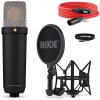 imageRode NT1 5th Generation Condenser Microphone with SM6 Shockmount and Pop FilterSilverBlack