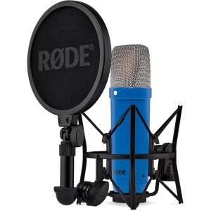imageRDE NT1 Signature Series LargeDiaphragm Condenser Microphone with Shock Mount Pop Filter and XLR Cable for Music Production Vocal Recording Streaming and Podcasting Cobalt