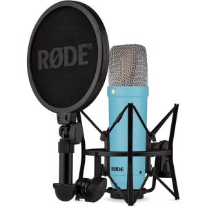 imageRDE NT1 Signature Series LargeDiaphragm Condenser Microphone with Shock Mount Pop Filter and XLR Cable for Music Production Vocal Recording Streaming and Podcasting GreenBlue