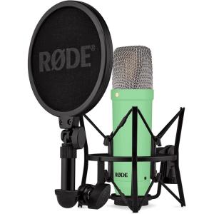 imageRDE NT1 Signature Series LargeDiaphragm Condenser Microphone with Shock Mount Pop Filter and XLR Cable for Music Production Vocal Recording Streaming and Podcasting GreenGreen