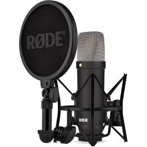 imageRDE NT1 Signature Series LargeDiaphragm Condenser Microphone with Shock Mount Pop Filter and XLR Cable for Music Production Vocal Recording Streaming and Podcasting GreenBlack