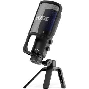 imageRDE NTUSB Versatile Studioquality Condenser USB Microphone with Pop Filter and Tripod for Streaming Gaming Podcasting Music Production Vocal and Instrument RecordingBlack