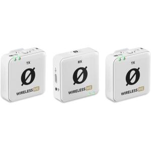 imageRDE Wireless ME Ultracompact Wireless Microphone System with Builtin Microphones GainAssist Technology and 100m Range for Filmmaking Interviews and Content Creation Wireless MEWIME Dual  White