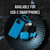 imageRDE Wireless Micro  Compact Wireless Microphone Two Mics with Charge Case for Smartphone Content Creation  USBC BlackBlue