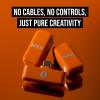 imageRDE Wireless Micro  Compact Wireless Microphone Two Mics with Charge Case for Smartphone Content Creation  USBC BlackOrange