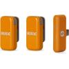 imageRDE Wireless Micro  Compact Wireless Microphone Two Mics with Charge Case for Smartphone Content Creation  USBC BlackOrange