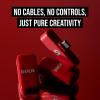 imageRDE Wireless Micro  Compact Wireless Microphone Two Mics with Charge Case for Smartphone Content Creation  USBC BlackRed