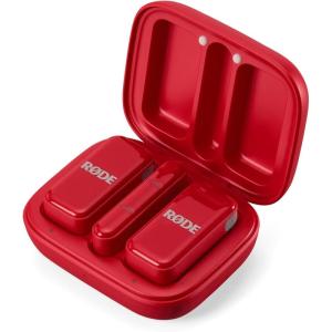 imageRDE Wireless Micro  Compact Wireless Microphone Two Mics with Charge Case for Smartphone Content Creation  USBC BlackRed