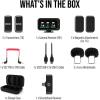 imageRDE Wireless Micro  Compact Wireless Microphone Camera Kit Two Mics with Camera Receiver Smartphone Receiver and Charge Case for Content Creation  USBC BlackUSBC Camera Kit