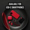 imageRDE Wireless Micro  Compact Wireless Microphone Camera Kit Two Mics with Camera Receiver Smartphone Receiver and Charge Case for Content Creation  USBC BlackUSBC Red
