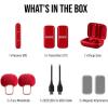 imageRDE Wireless Micro  Compact Wireless Microphone Camera Kit Two Mics with Camera Receiver Smartphone Receiver and Charge Case for Content Creation  USBC BlackUSBC Red