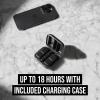 imageRDE Wireless Micro  Compact Wireless Microphone Camera Kit Two Mics with Camera Receiver Smartphone Receiver and Charge Case for Content Creation  USBC BlackLightning Black