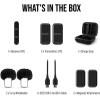 imageRDE Wireless Micro  Compact Wireless Microphone Camera Kit Two Mics with Camera Receiver Smartphone Receiver and Charge Case for Content Creation  USBC BlackBlack