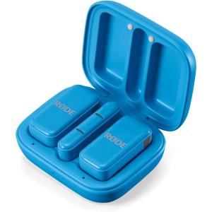 imageRDE Wireless Micro  Compact Wireless Microphone Camera Kit Two Mics with Camera Receiver Smartphone Receiver and Charge Case for Content Creation  USBC BlackUSBC Blue
