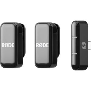imageRDE Wireless Micro  Compact Wireless Microphone Camera Kit Two Mics with Camera Receiver Smartphone Receiver and Charge Case for Content Creation  USBC BlackBlack